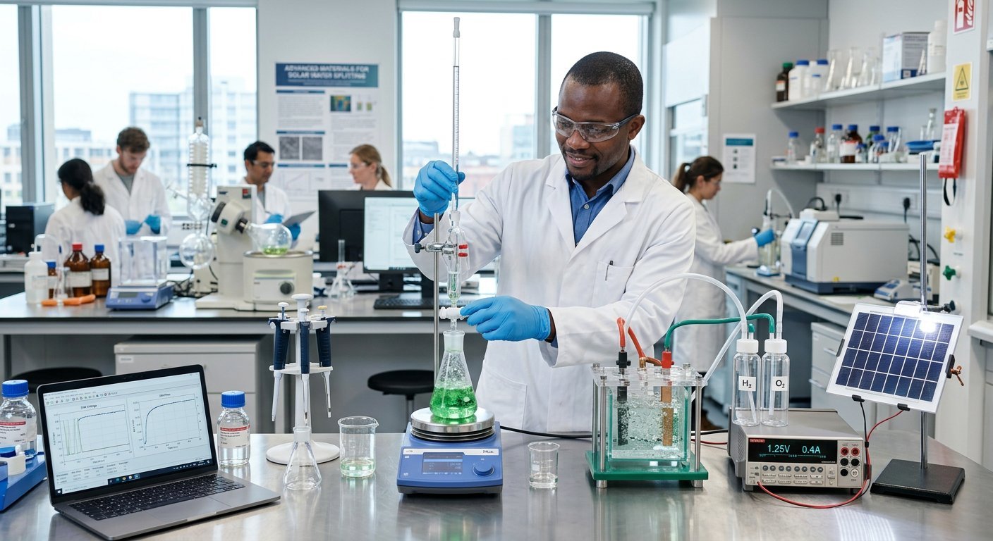 Researcher in a modern laboratory